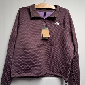 The North Face Purple Boxy Polo Sweatshirt